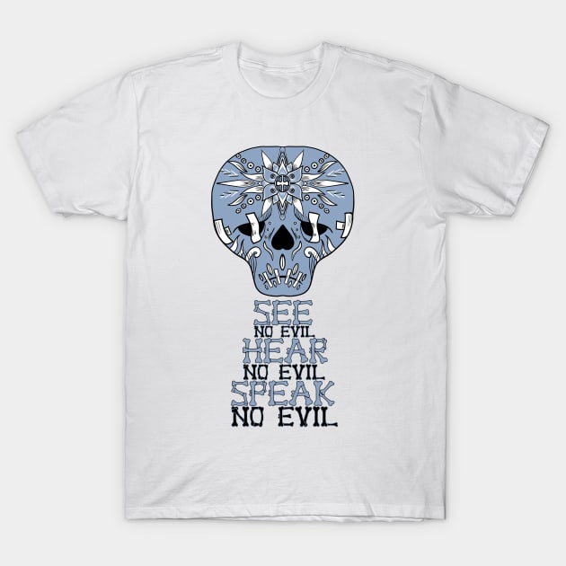 Cute Skulls No Evil T-Shirt by fakeface